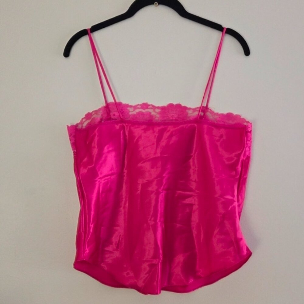 Vintage Laura Faye Satin Pajama Set with Lace - Picture 3 of 11